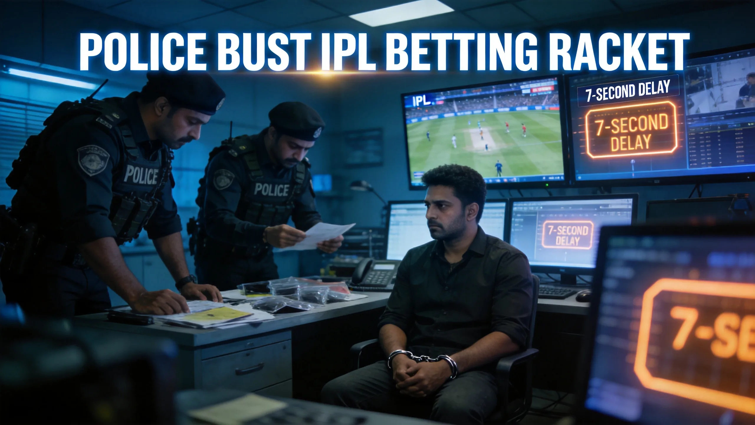 Chhattisgarh Police Bust Goa-Based IPL Betting Racket with Live 7-Second Delay Edge