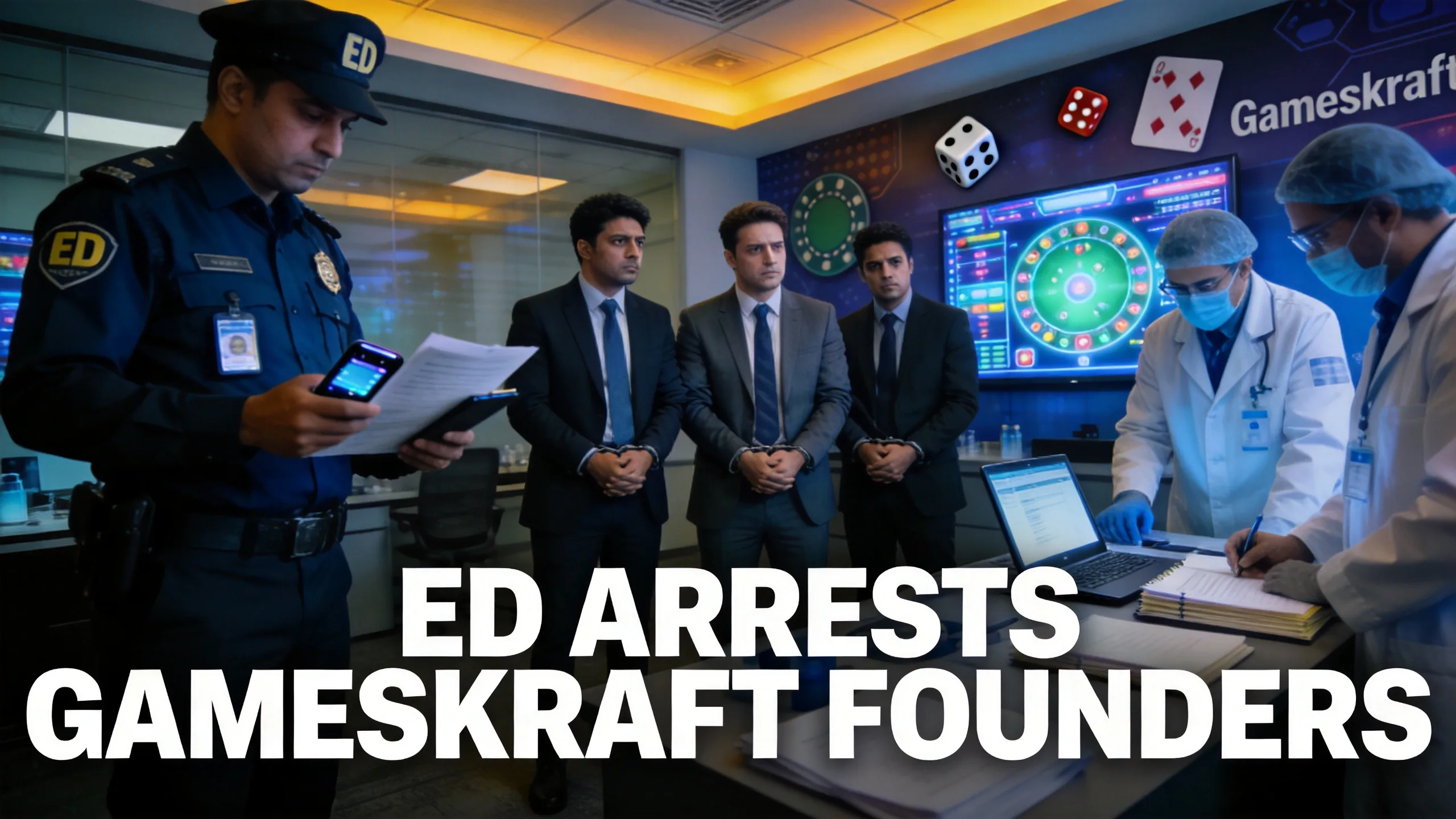 ED Arrests Three Gameskraft Founders in ₹1,000 Crore Money Laundering Probe
