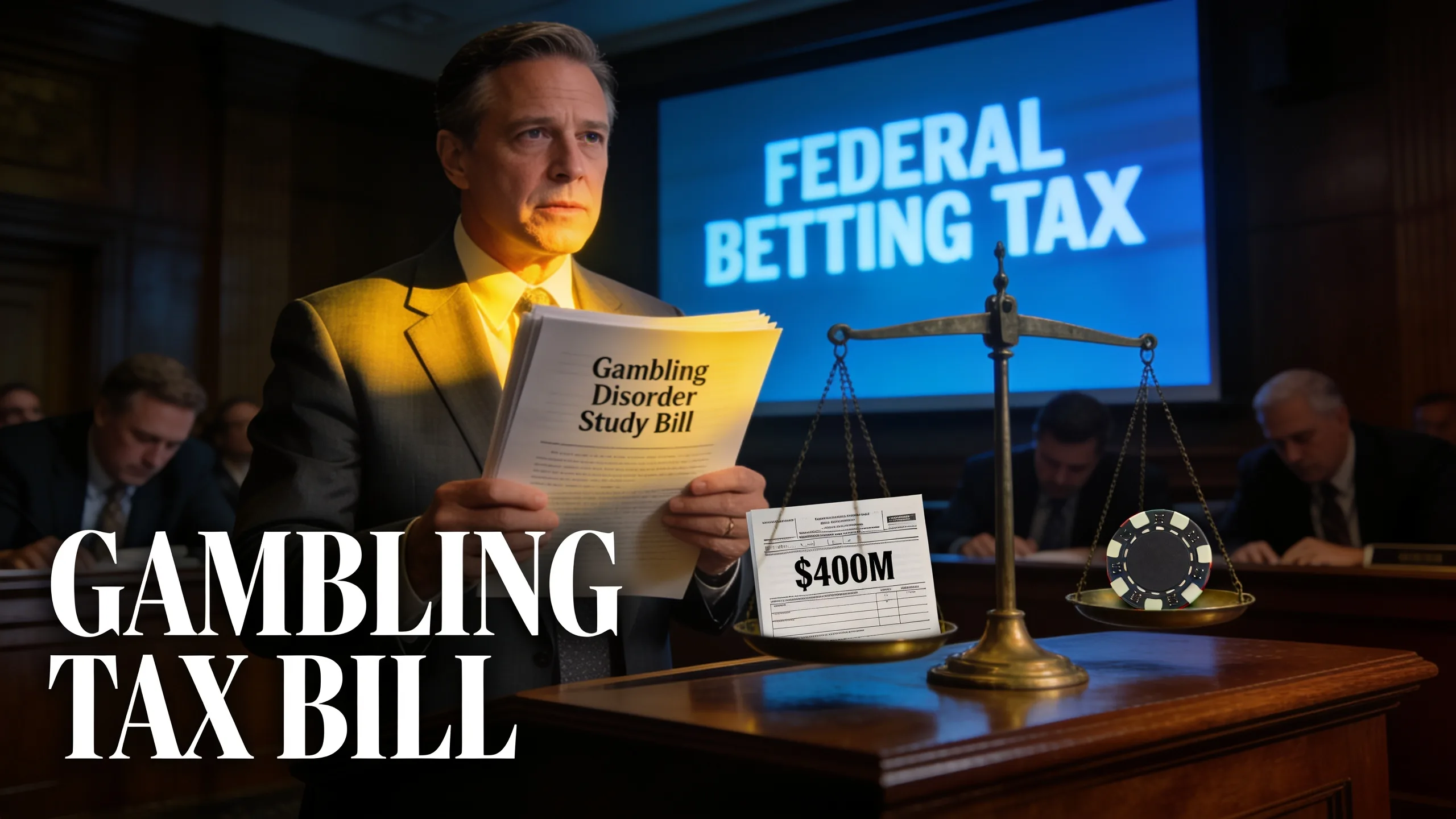 Gambling Disorder Study Bill Targets $400M Federal Betting Tax