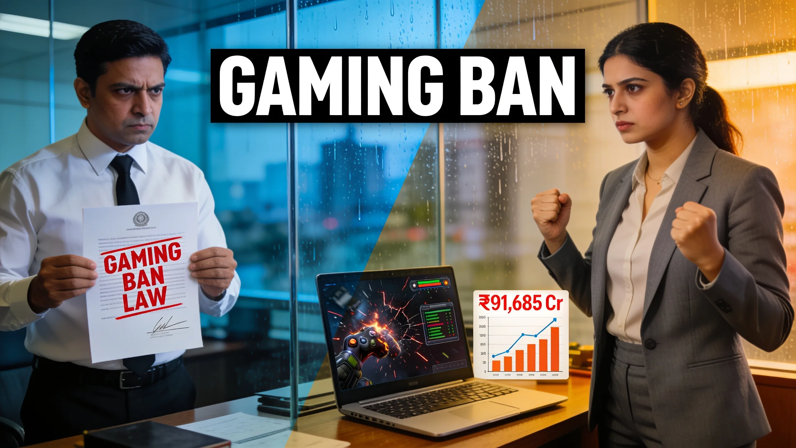India Real-Money Gaming Ban Now Law as GST Ruling Adds ₹91,685 Cr Tax Blow