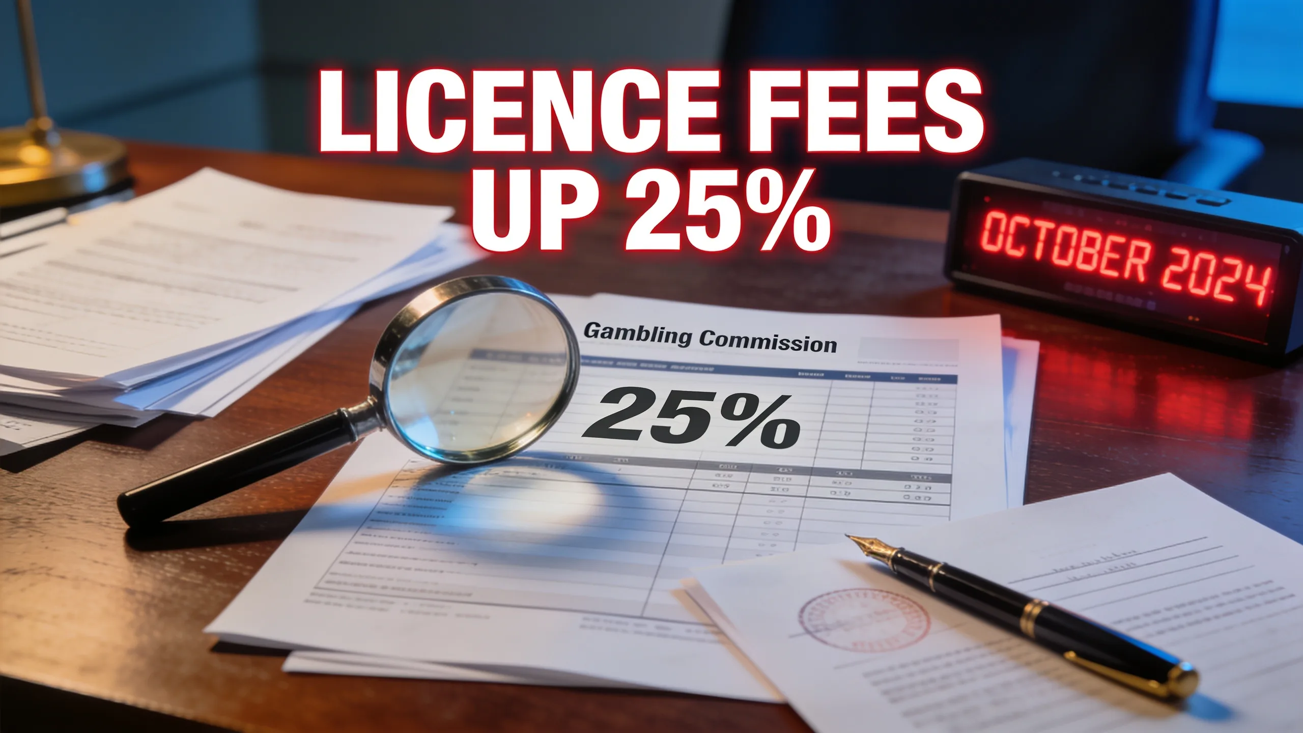 Gambling Commission Licence Fees Rise 25% from October