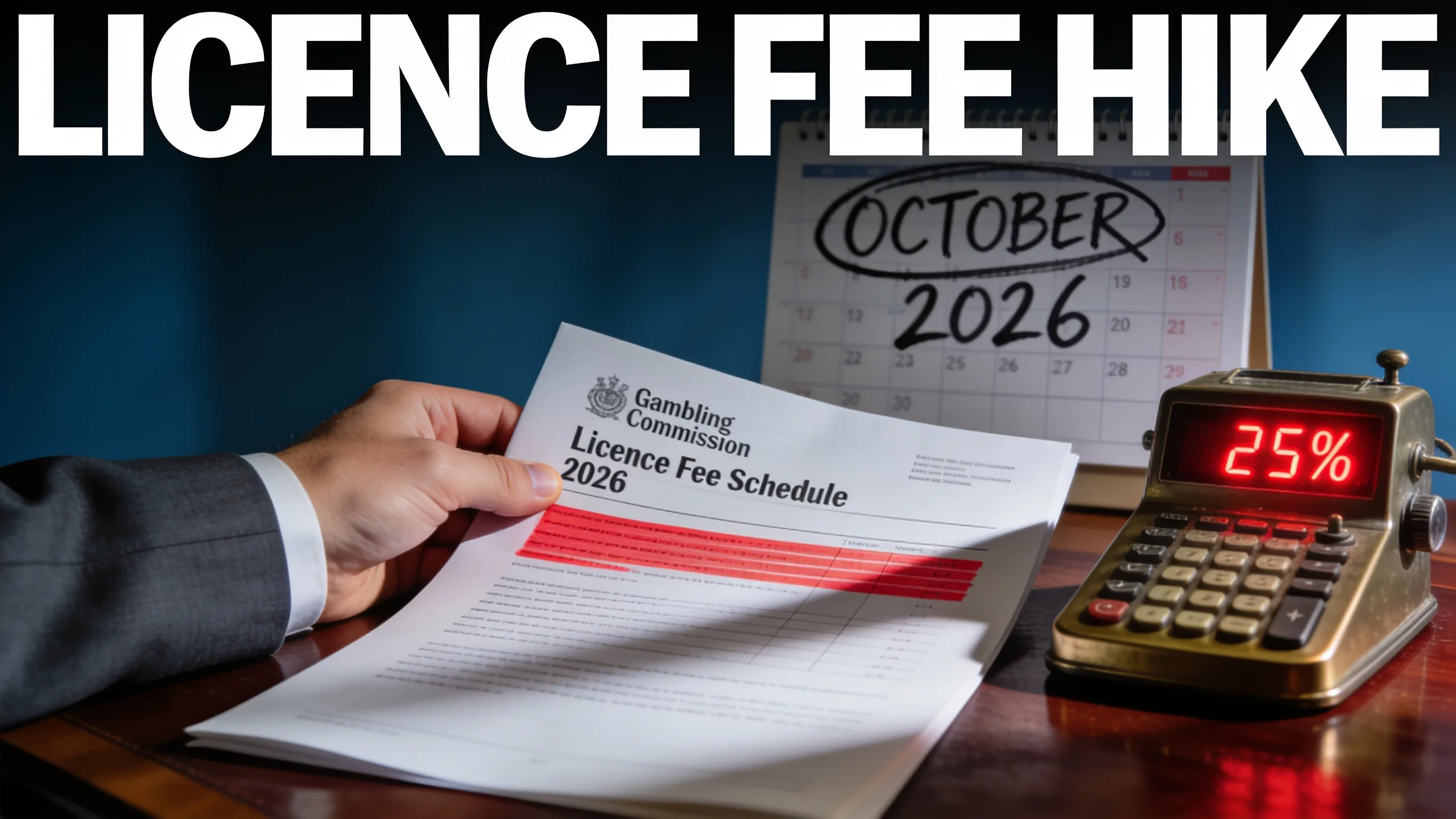Gambling Commission Licence Fees Rise 25% from October 2026