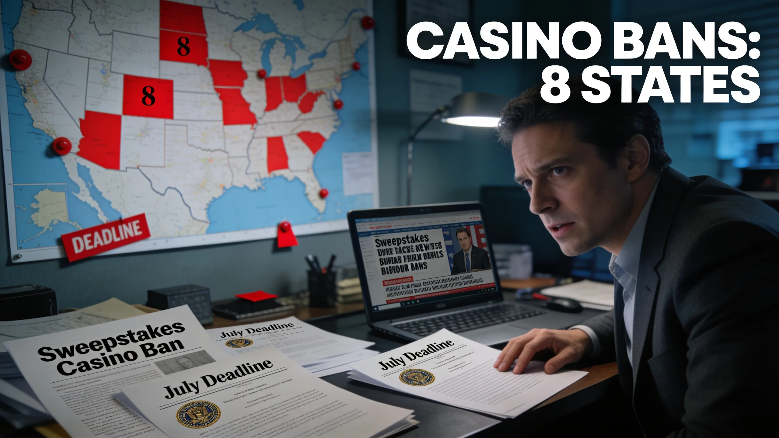 Sweepstakes Casino Bans Hit 8 States as July Deadlines Land