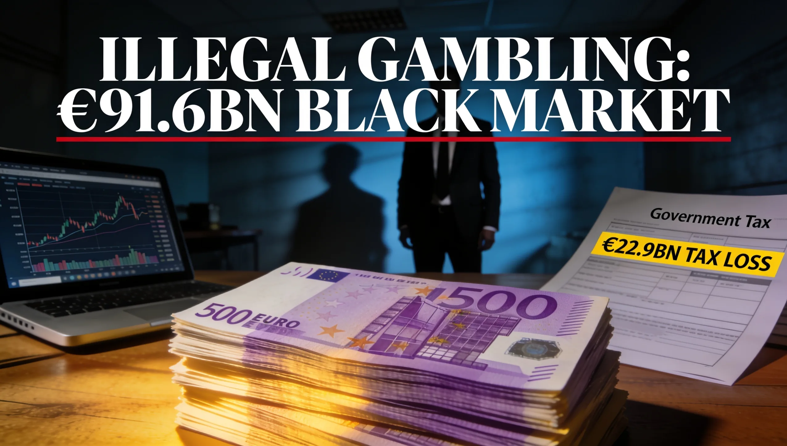 EU Illegal Gambling Market Hits €91.6bn, Costing Governments €22.9bn in Tax