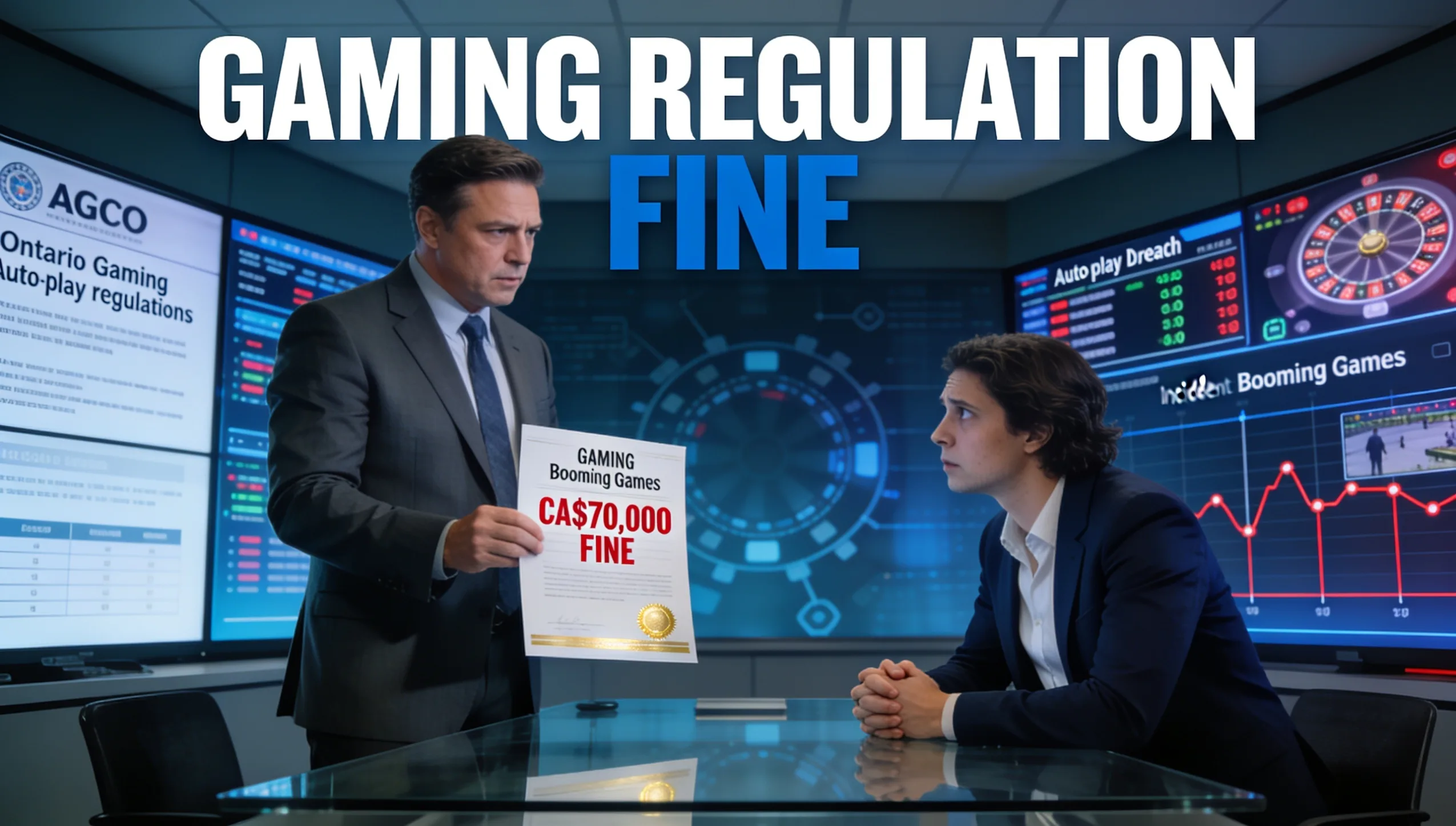 AGCO Fines Booming Games CA$70,000 for Ontario Auto-Play Breach